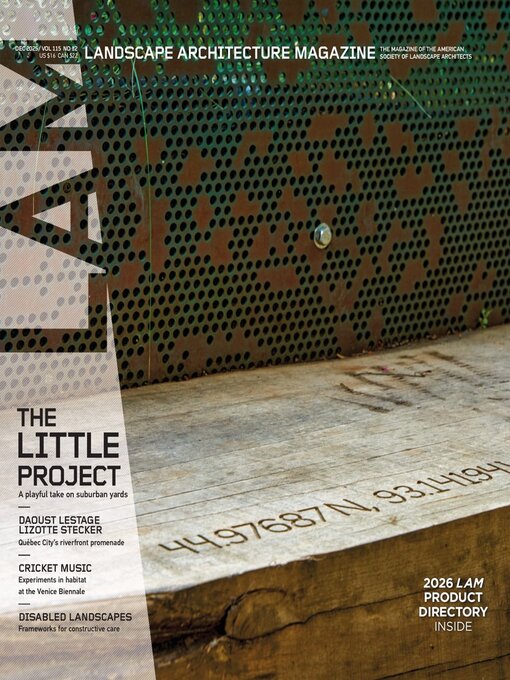Title details for Landscape Architecture Magazine by American Society of Landscape Architects - Available